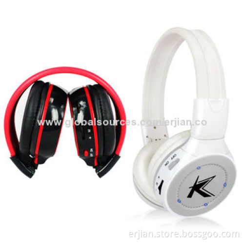 Newest Stereo Headband Earphone for iPod/iPhone/iPad, Supports Bluetooth/MicroSD Card/FM Radio